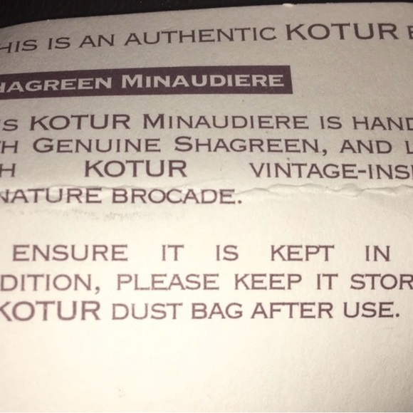 NWOT elegant KOTUR Shagreen Minaudiere stingray clutch - Picture 12 of 13